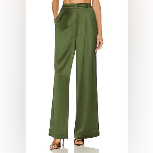 CAMI NYC Pants - REVOLVE Cami Nyc Womens  Davina Wide Leg Pant ROSEMARY SIZE 4